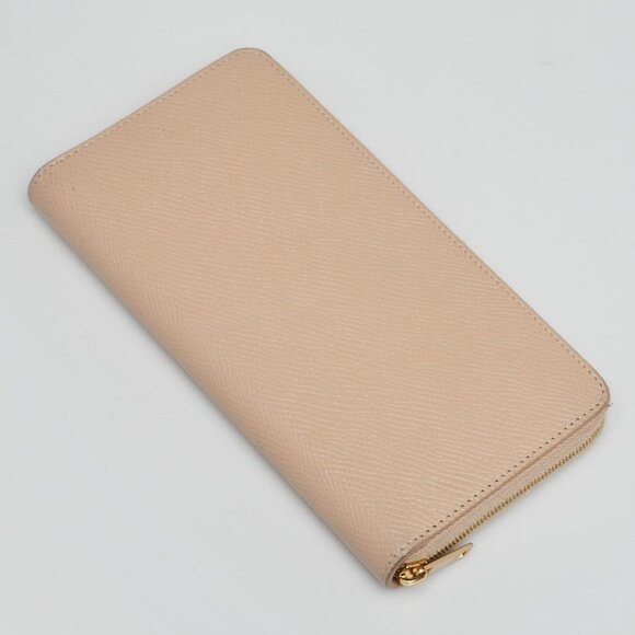 Celine Beige Pebbled Leather Zip Multifunction Wallet - Picture 2 of 9